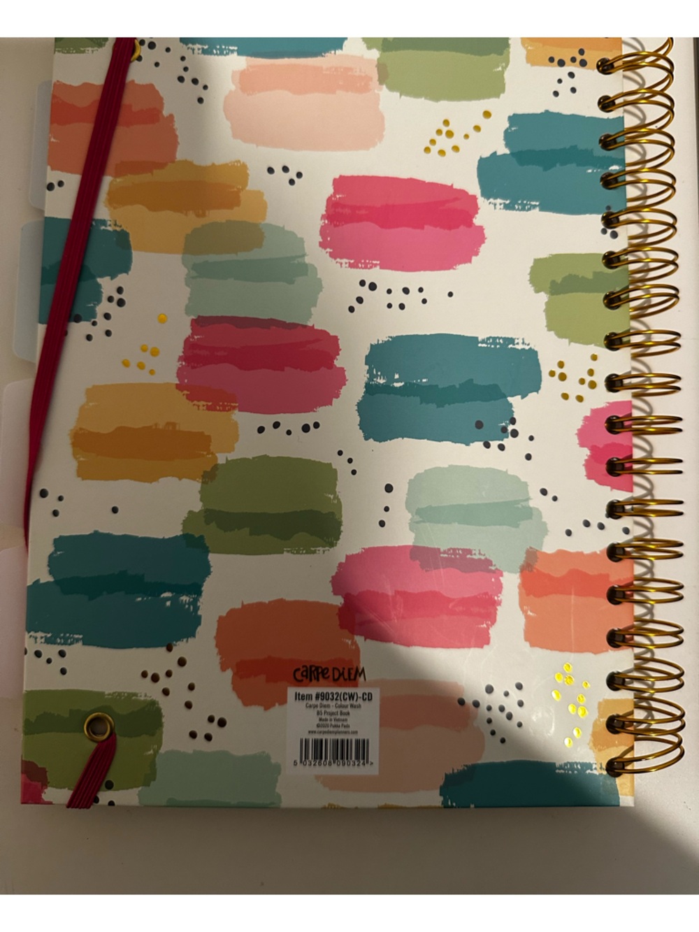 Carpe Diem Paint Color Swatch Spiral B5 Project Notebook Journal